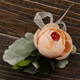 Max Silk Camellia Wrist Corsage Bridal Bracelet Wedding Hand Flower Champagne