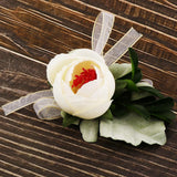 Max Silk Camellia Wrist Corsage Bridal Bracelet Wedding Hand Flower White