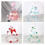Korean Style Cake Topper Card Sticks Birthday Party Cake Centerpieces Pink