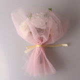 Max 10 Pieces Gauze Flower Wrapping Paper Bouquet Packing Decor Sweet Pink