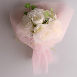 Max 10 Pieces Gauze Flower Wrapping Paper Bouquet Packing Decor Sweet Pink