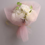 Max 10 Pieces Gauze Flower Wrapping Paper Bouquet Packing Decor Sweet Pink