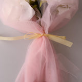 Max 10 Pieces Gauze Flower Wrapping Paper Bouquet Packing Decor Sweet Pink