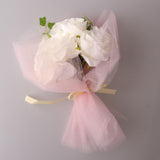 Max 10 Pieces Gauze Flower Wrapping Paper Bouquet Packing Decor Sweet Pink