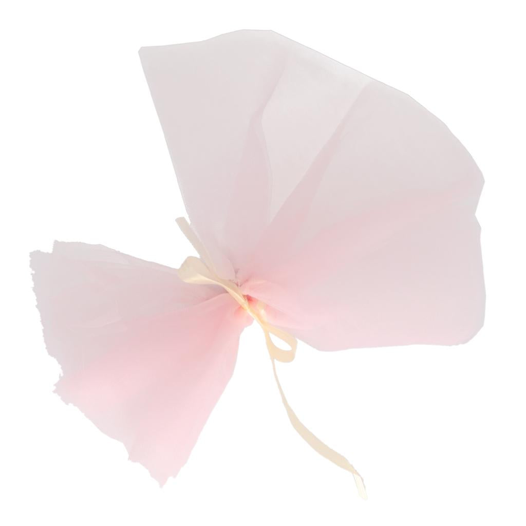 Max 10 Pieces Gauze Flower Wrapping Paper Bouquet Packing Decor Sweet Pink