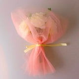 Max 10 Pieces Gauze Flower Wrapping Paper Bouquet Packing Decor Soot pink