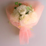 Max 10 Pieces Gauze Flower Wrapping Paper Bouquet Packing Decor Soot pink