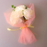 Max 10 Pieces Gauze Flower Wrapping Paper Bouquet Packing Decor Soot pink