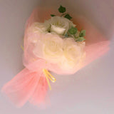 Max 10 Pieces Gauze Flower Wrapping Paper Bouquet Packing Decor Soot pink