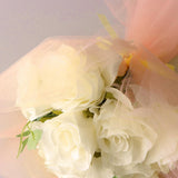 Max 10 Pieces Gauze Flower Wrapping Paper Bouquet Packing Decor Soot pink
