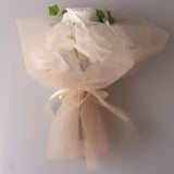 Max 10 Pieces Gauze Flower Wrapping Paper Bouquet Packing Decor Gray