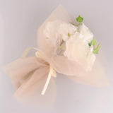 Max 10 Pieces Gauze Flower Wrapping Paper Bouquet Packing Decor Gray