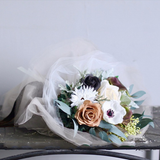 Max 10 Pieces Gauze Flower Wrapping Paper Bouquet Packing Decor Gray