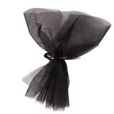 Max 10 Pieces Gauze Flower Wrapping Paper Bouquet Packing Decor Black