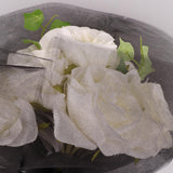 Max 10 Pieces Gauze Flower Wrapping Paper Bouquet Packing Decor Black