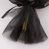 Max 10 Pieces Gauze Flower Wrapping Paper Bouquet Packing Decor Black