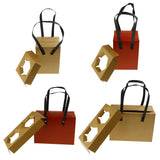 Max 1 PC Kraft Paper Gifts Bags Hand Bag Party Favor Supplies Portable Gift Box Small Red