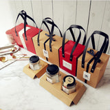 Max 1 PC Kraft Paper Gifts Bags Hand Bag Party Favor Supplies Portable Gift Box Small Red