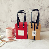 Max 1 PC Kraft Paper Gifts Bags Hand Bag Party Favor Supplies Portable Gift Box Small Red