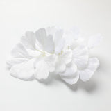 Max 30 Pieces Artificial Leaves Silk Ginkgo Leaf DIY Craft  White
