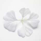 Max 30 Pieces Artificial Leaves Silk Ginkgo Leaf DIY Craft  White