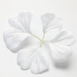 Max 30 Pieces Artificial Leaves Silk Ginkgo Leaf DIY Craft  White