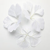 Max 30 Pieces Artificial Leaves Silk Ginkgo Leaf DIY Craft  White