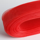 Maxbell 50 Yards Elastic Mesh Roll Dress Hat Hair Decor DIY Craft 5cm Red