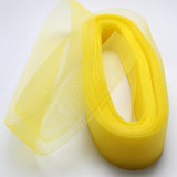 Maxbell 50 Yards Elastic Mesh Roll Dress Hat Hair Decor DIY Craft 5cm Golden Yellow