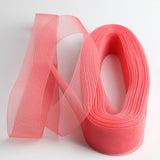 Maxbell 50 Yards 2 inch Wide Polyester Horsehair Braid Watermelon red