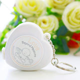 Maxbell Heart Shaped Tape Measure Keychain For Creative Gift Wedding Party Favor Pink
