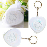 Maxbell Heart Shaped Tape Measure Keychain For Creative Gift Wedding Party Favor Pink