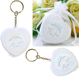 Maxbell Heart Shaped Tape Measure Keychain For Creative Gift Wedding Party Favor Pink