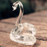 Maxbell Romantic Clear Crystal Rhinestone Swan in Packing Box Wedding Party Favor