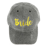 Max Bride Hats Cap Snapback Hat Bridal Shower Bachelorette Party Dark Grey