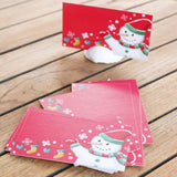 Max 50pcs Snowman Cards Christmas Cards Creative Place Cards Festive Party Decor