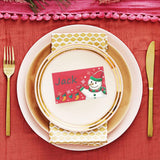 Max 50pcs Snowman Cards Christmas Cards Creative Place Cards Festive Party Decor