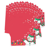 Max 50pcs Snowman Cards Christmas Cards Creative Place Cards Festive Party Decor