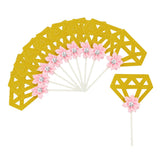 10pcs Diamond-shape Cake Inserts for Decor Party 3.7mm Polygonal flower