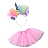 Max Mini Child Tutu Skirt Hair Hoop Princess Party Decor Girl Birthday Green
