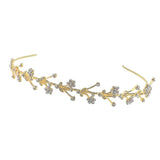 Max Rhinestone Wedding Tiara Bridal Headband Queen Tiara Princess Crow Gold