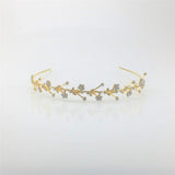 Max Rhinestone Wedding Tiara Bridal Headband Queen Tiara Princess Crow Gold