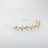 Max Rhinestone Wedding Tiara Bridal Headband Queen Tiara Princess Crow Gold