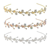 Max Rhinestone Wedding Tiara Bridal Headband Queen Tiara Princess Crow Gold