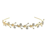 Max Rhinestone Wedding Tiara Bridal Headband Queen Tiara Princess Crow Gold