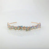 Max Rhinestone Wedding Tiara Bridal Headband Queen Tiara Crown Rose Gold