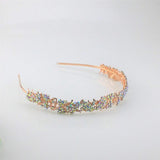 Max Rhinestone Wedding Tiara Bridal Headband Queen Tiara Crown Rose Gold