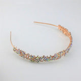 Max Rhinestone Wedding Tiara Bridal Headband Queen Tiara Crown Rose Gold