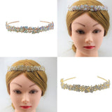 Max Rhinestone Wedding Tiara Bridal Headband Queen Tiara Crown Rose Gold