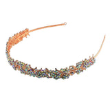 Max Rhinestone Wedding Tiara Bridal Headband Queen Tiara Crown Rose Gold